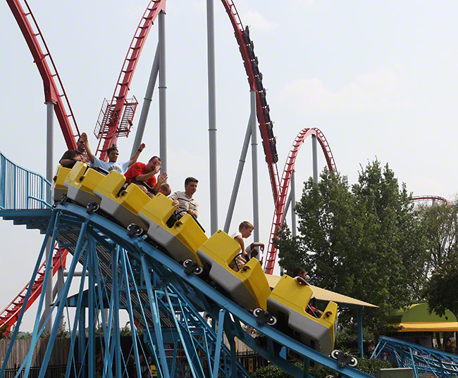 The Lucy's Crabbie Cabbie Roller Coaster at Carowinds, Charlotte, North Carolina
