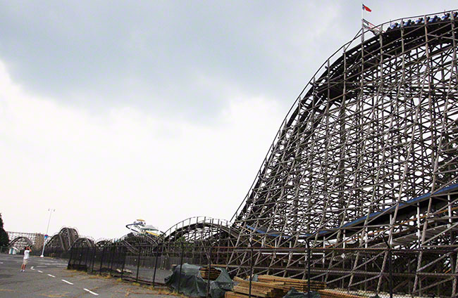The Thunder Road Roller Coaster at Carowinds, Charlotte, North Carolina