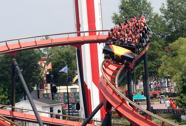 The Vortex Roller Coaster at Carowinds, Charlotte, North Carolina
