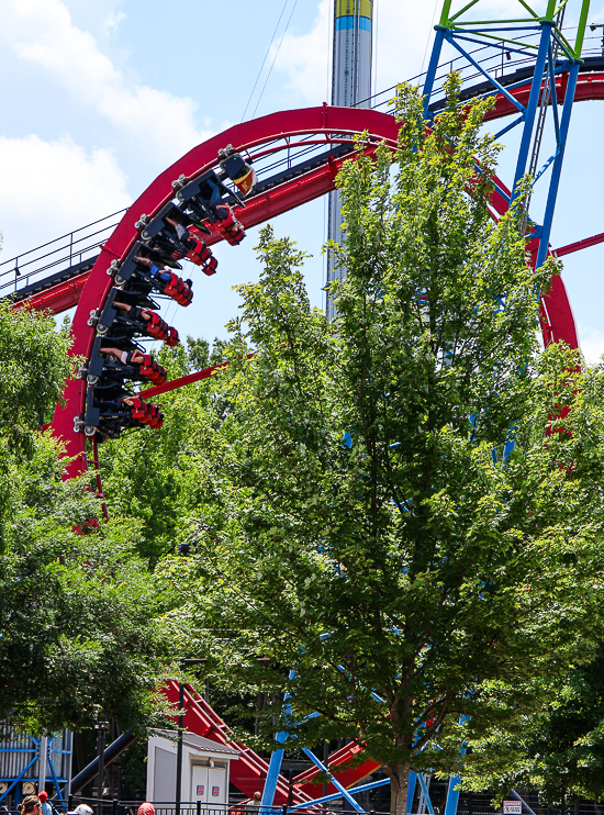 The Vortex roller coaster at Carowinds Theme Park, Charlotte North & South Carolina