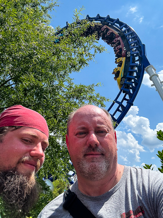 The Flying Cobras roller coaster at Carowinds Theme Park, Charlotte North & South Carolina