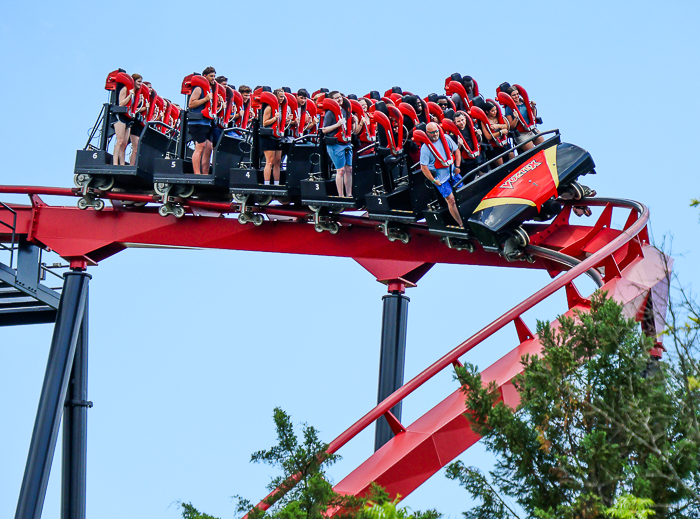 The Vortex roller coaster at Carowinds Theme Park, Charlotte North & South Carolina