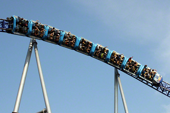 The Millenium Force Rollercoaster at Cedar Point, Sandusky, Ohio