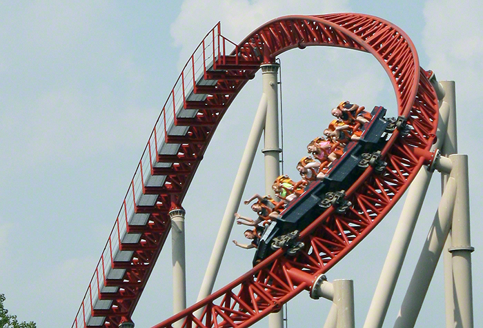 The Maverick Roller Coaster at Cedar Point Amusement Park, Sandusky Ohio