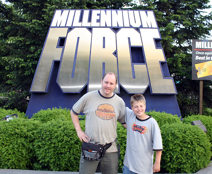 The Millennium Force Roller Coaster at Cedar Point Amusement Park, Sandusky Ohio