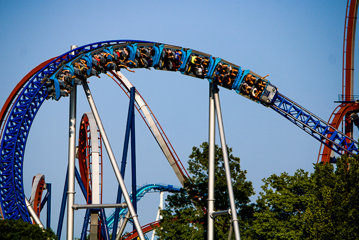 The Millennium Force roller coaster at Cedar Point, Sandusky, Ohio