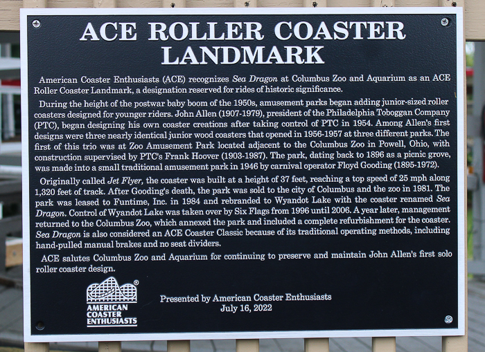 The Sea Dragon Rollercoaster at the Columbus Zoo & Aquarium, Powell, Ohio