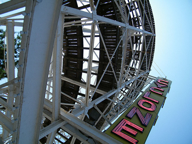 The Coney Island Cyclone at Coney Island, Brooklyn, New York
