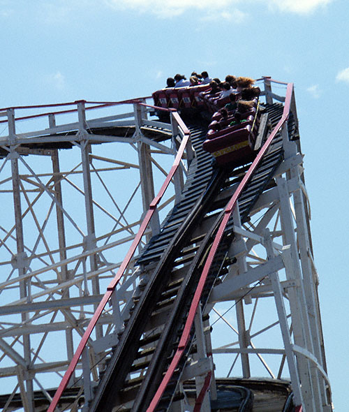 The Coney Island Cyclone at Coney Island, Brooklyn, New York