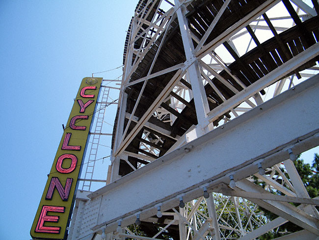The Coney Island Cyclone at Coney Island, Brooklyn, New York