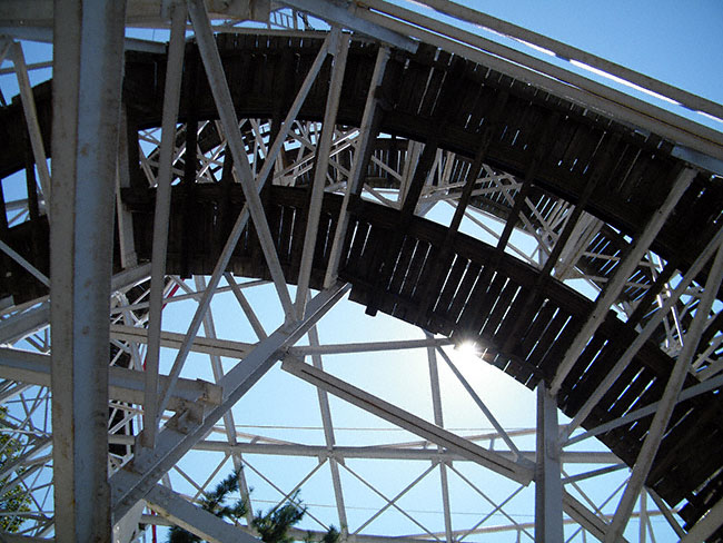 The Coney Island Cyclone at Coney Island, Brooklyn, New York