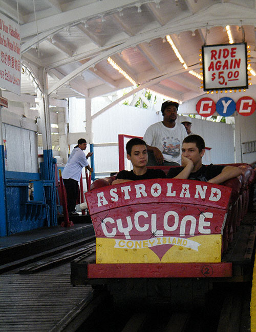 The Coney Island Cyclone at Coney Island, Brooklyn, New York