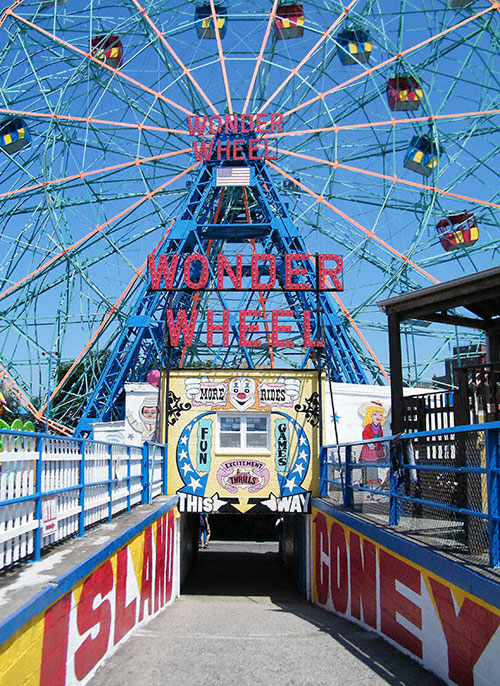 Deno's Wonder Wheel Park at Coney Island, Brooklyn, New York