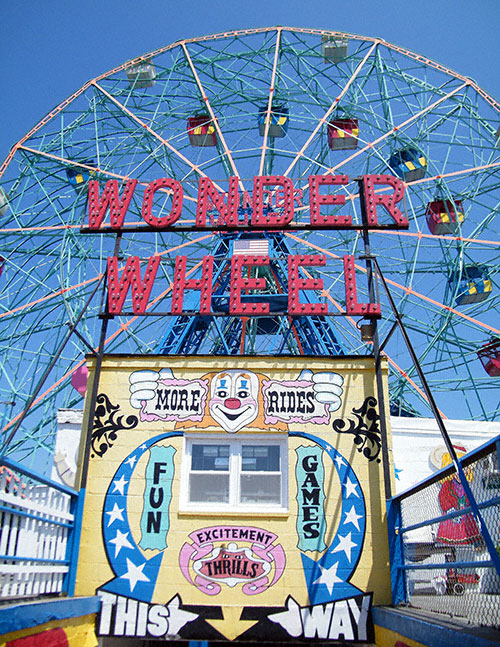 Deno's Wonder Wheel Park at Coney Island, Brooklyn, New York