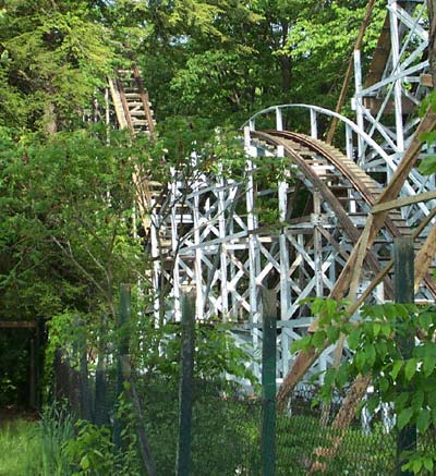 The Blue Streak Rollercoaster At Conneaut Lake Park, Conneaut Lake Pennsylvania