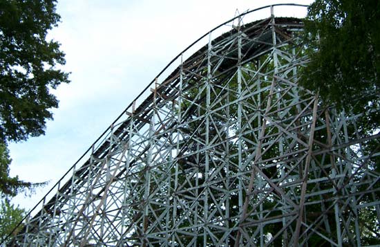 The Blue Streak Rollercoaster At Conneaut Lake Park, Conneaut Lake Pennsylvania