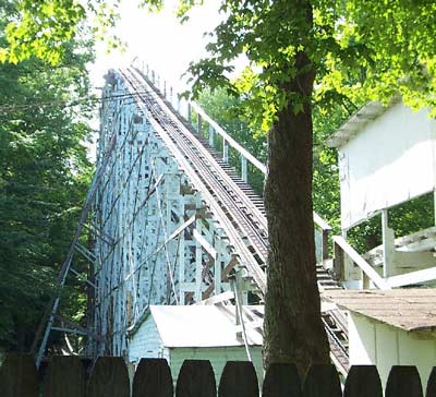 The Blue Streak Rollercoaster At Conneaut Lake Park, Conneaut Lake Pennsylvania