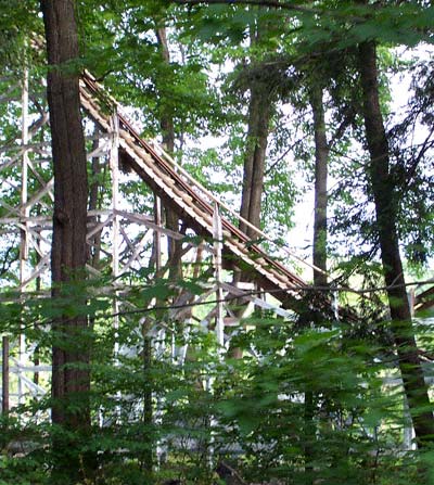 The Blue Streak Rollercoaster At Conneaut Lake Park, Conneaut Lake Pennsylvania