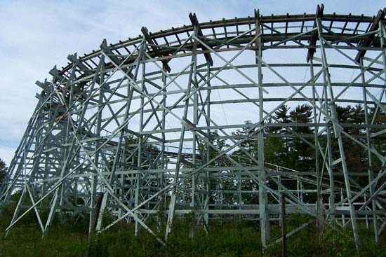 The Blue Streak Rollercoaster At Conneaut Lake Park, Conneaut Lake Pennsylvania