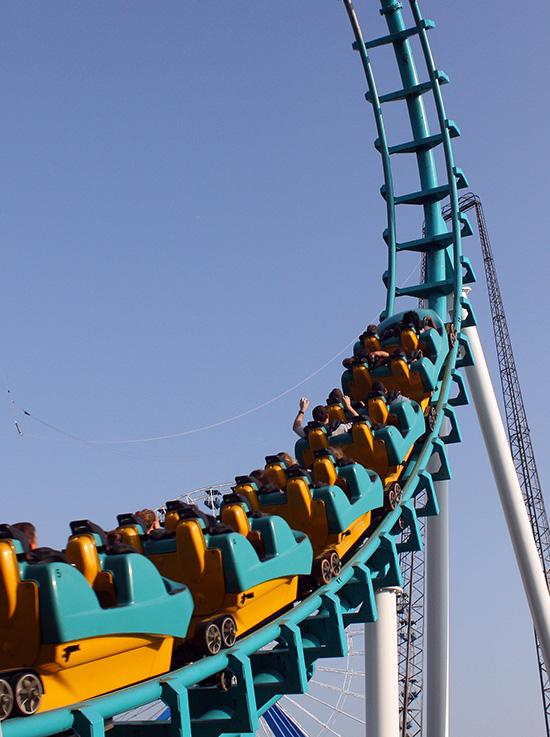 The Boomerang Roller Coaster at Darien Lake Theme Park, Corfu, New York