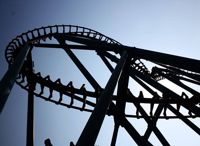 The Mind Eraser Roller Coaster at Darien Lake Theme Park, Corfu, New York
