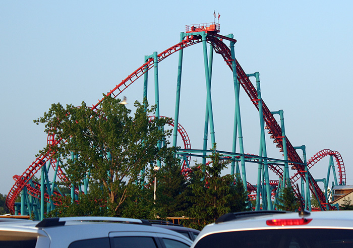 The Mind Eraser Roller Coaster at Darien Lake Theme Park, Corfu, New York