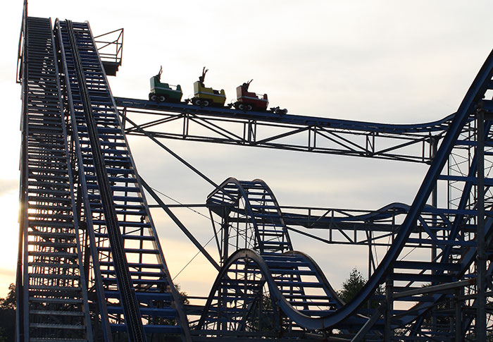 The Screaming Eagle Rollercoaster at Dixieland Amusement Park, Fayetteville, Georgia