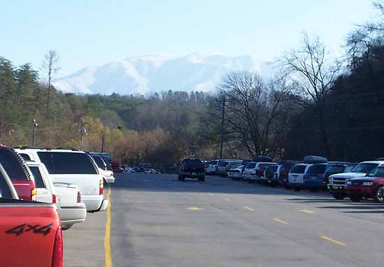 A Long Parking Lot At Dollywood 