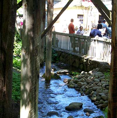 The Midway and a Stream at Dollywood, Pigeon Forge Tennessee