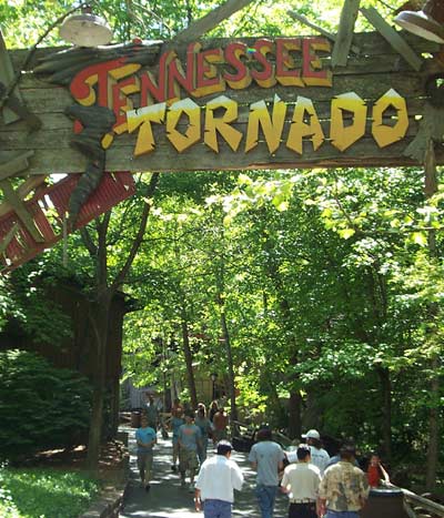 The Tennessee Tornado Rollercoaster at Dollywood, Pigeon Forge Tennessee