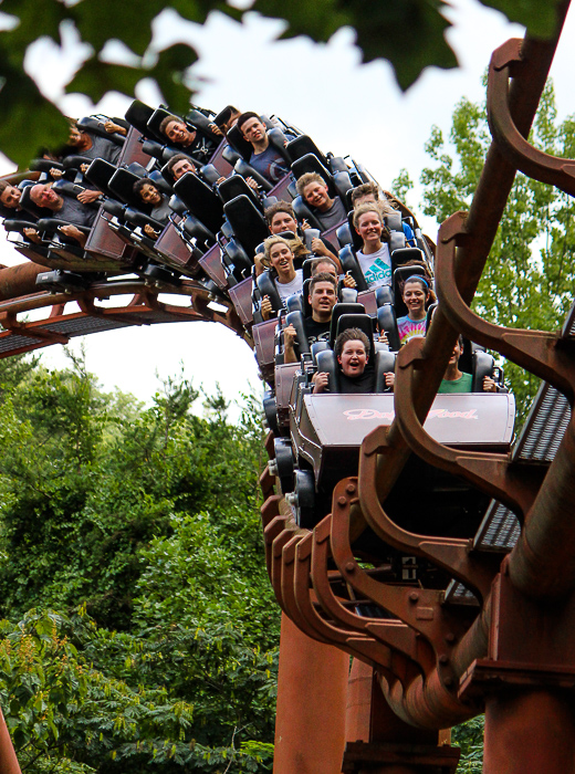 The Tennessee Tornado rollercoaster at Dollywood Theme Park, Pigeon Forge, Tennessee