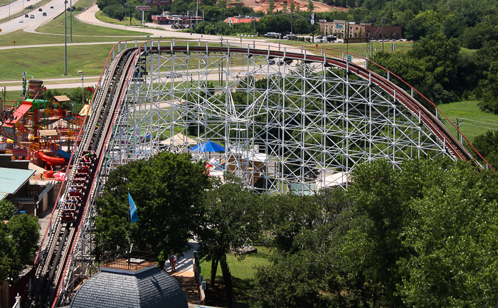 The Wildcat Roller Coaster at Frontier City Theme Park, Oklahoma City, Oklahoma