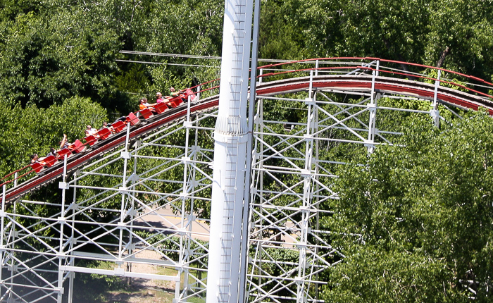 The Wildcat Roller Coaster at Frontier City Theme Park, Oklahoma City, Oklahoma