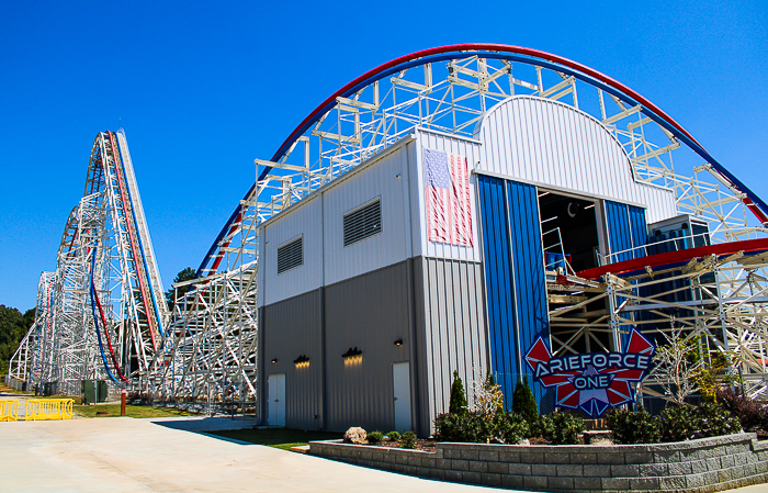 The ArieForce  One roller coaster at  Fun Spot America Atlanta in Fayetteville, GA