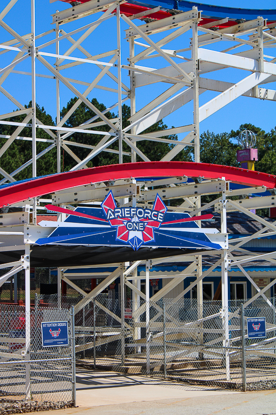 The ArieForce  One roller coaster at  Fun Spot America Atlanta in Fayetteville, GA