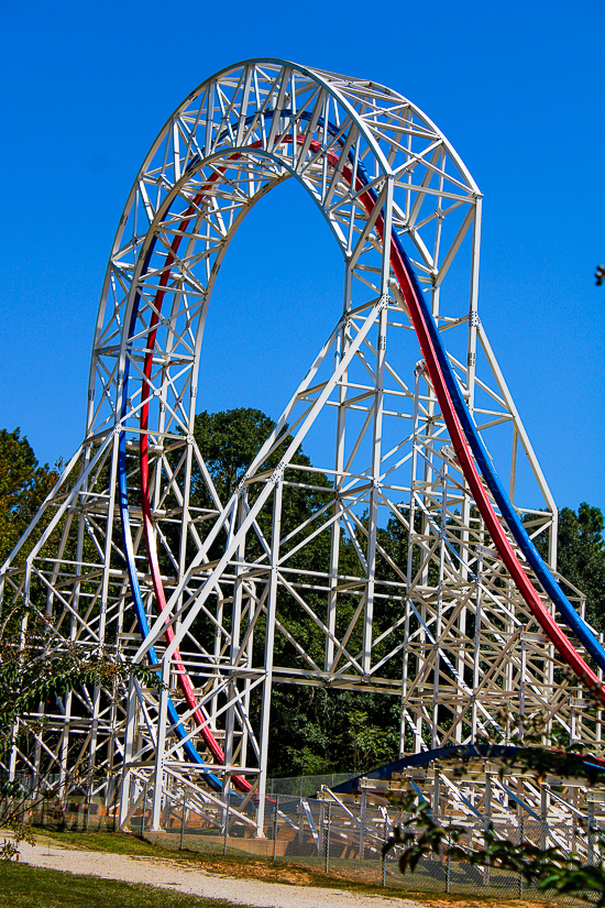 The ArieForce One roller coaster at Fun Spot America Atlanta in Fayetteville, GA