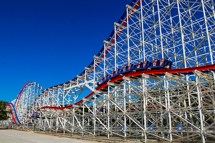 The ArieForce One roller coaster at Fun Spot America Atlanta in Fayetteville, GA