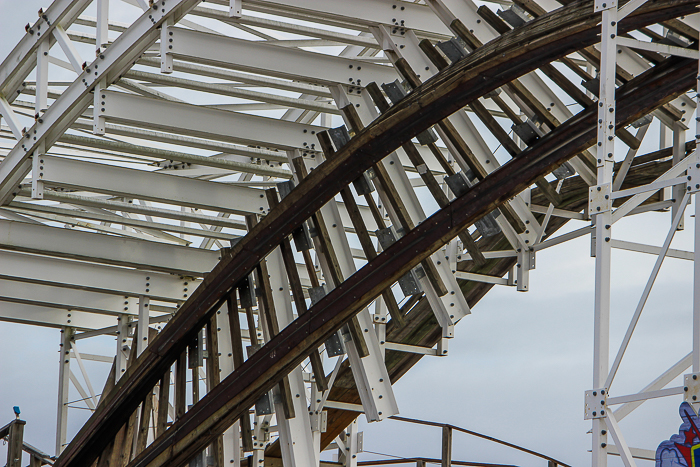 The Mine Blower looping wooden coaster at Fun Spot America Kissimmee, Florida