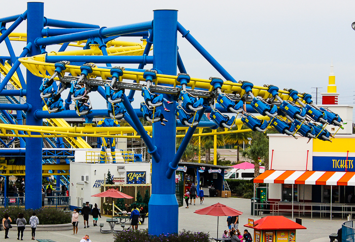 The Freedom Flyer family inverted roller coaster at Fun Spot America Orlando, Florida