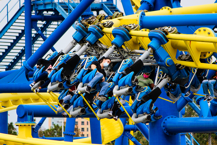 The Freedom Flyer family inverted roller coaster at Fun Spot America Orlando, Florida