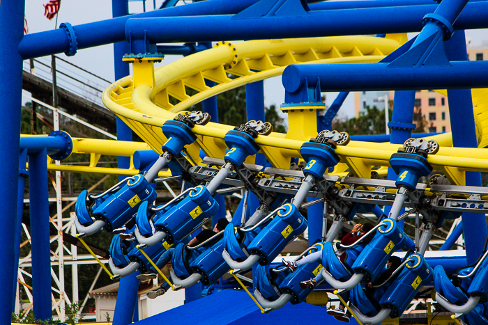 The Freedom Flyer family inverted roller coaster at Fun Spot America Orlando, Florida