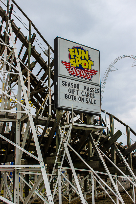 The White Lightnin' rollercoaster at Fun Spot America Orlando, Florida