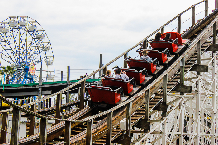 The White Lightnin' coaster at Fun Spot America Orlando, Florida