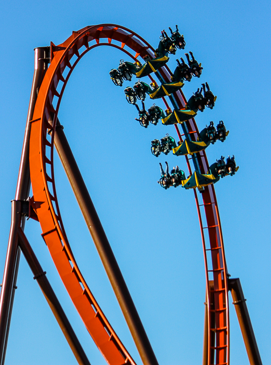 The worlds first launched Wing Rider Rollercoaster Thunderbird at Holiday World, Santa Claus, Indiana