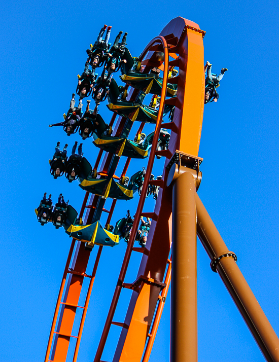 The worlds first launched Wing Rider Rollercoaster Thunderbird at Holiday World, Santa Claus, Indiana