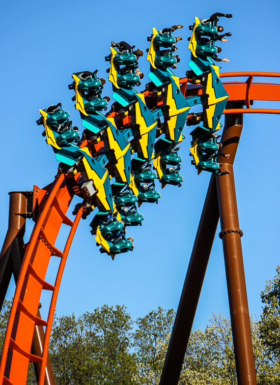 The worlds first launched Wing Rider Rollercoaster Thunderbird at Holiday World, Santa Claus, Indiana