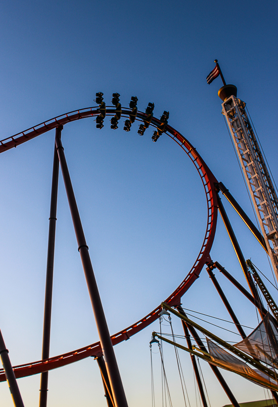 The worlds first launched Wing Rider Rollercoaster Thunderbird at Holiday World, Santa Claus, Indiana