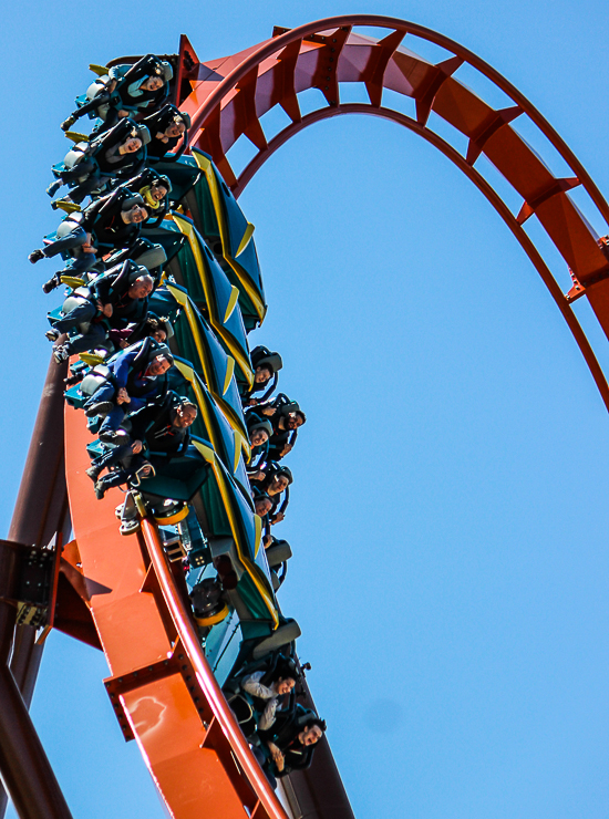 The worlds first launched Wing Rider Rollercoaster Thunderbird at Holiday World, Santa Claus, Indiana