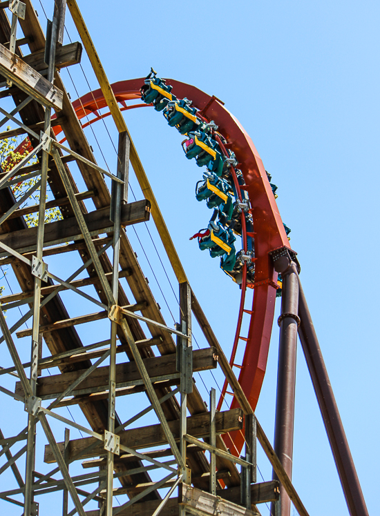 The worlds first launched Wing Rider Rollercoaster Thunderbird at Holiday World, Santa Claus, Indiana