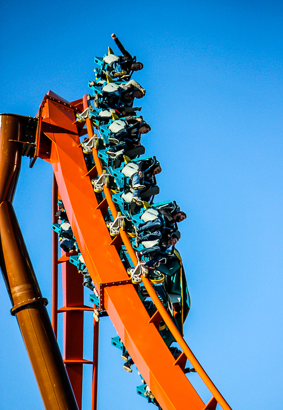 The worlds first launched Wing Rider Rollercoaster Thunderbird at Holiday World, Santa Claus, Indiana